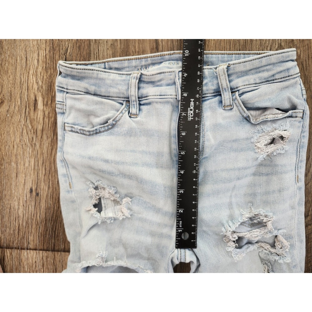 American Eagle Jeans Next Level Stretch 26 x 26 Jegging Distressed Destroyed - Picture 13 of 16